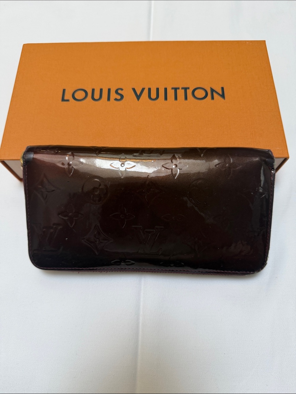 Louis Vuitton Vernis Long Wallet in Deep Brown Patent